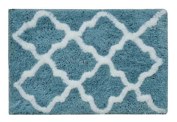 Microfiber_Serene_Abstract_Design_Bath_Mat_Anti_Skid_Mat_for_Bathroom/Bedroom/Kitchen/Door_Mat/Floor_Mat_(37x57_CM/Teal)_Pack_of_2_Piece