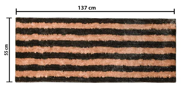 _Gold_Stripes_Design_Anti-Slip_Mantella_Bath_Mat_&_Runner_Size_-_40x60_CM,_55x137_CM,_Non-Slip_Latex_Backing_Floor_Mat_for_Bedroom,_Bedside,_Office,_Living_Room_(Grey-Gold)