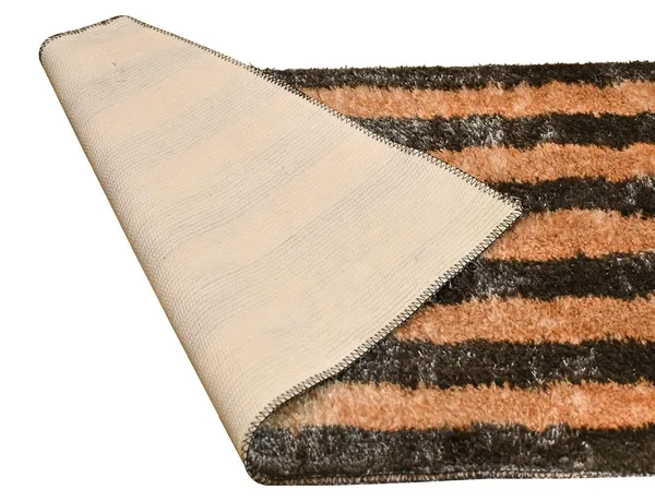 _Gold_Stripes_Design_Anti-Slip_Mantella_Bath_Mat_&_Runner_Size_-_40x60_CM,_55x137_CM,_Non-Slip_Latex_Backing_Floor_Mat_for_Bedroom,_Bedside,_Office,_Living_Room_(Grey-Gold)