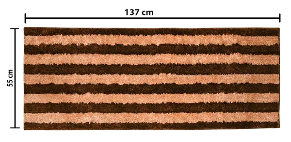 _Gold_Stripes_Design_Anti-Slip_Mantella_Bath_Mat_&_Runner_Size_-_40x60_CM,_55x137_CM,_Non-Slip_Latex_Backing_Floor_Mat_for_Bedroom,_Bedside,_Office,_Living_Room_(Coffee-Gold)