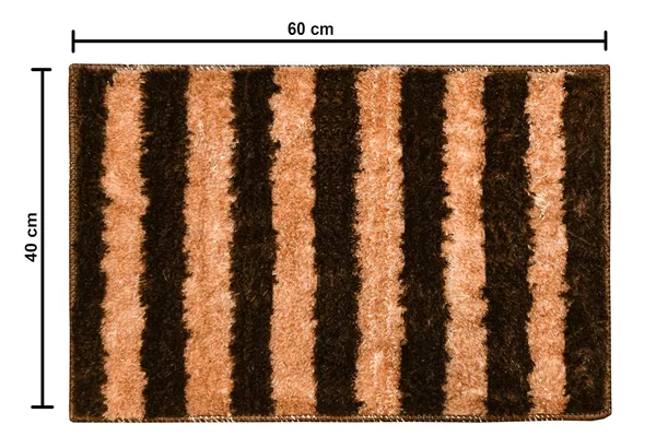 _Gold_Stripes_Design_Anti-Slip_Mantella_Bath_Mat_&_Runner_Size_-_40x60_CM,_55x137_CM,_Non-Slip_Latex_Backing_Floor_Mat_for_Bedroom,_Bedside,_Office,_Living_Room_(Coffee-Gold)