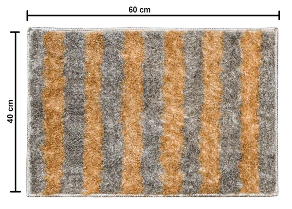 _Gold_Stripes_Design_Anti-Slip_Mantella_Bath_Mat_&_Runner_Size_-_40x60_CM,_55x137_CM,_Non-Slip_Latex_Backing_Floor_Mat_for_Bedroom,_Bedside,_Office,_Living_Room_(Silver-Gold)
