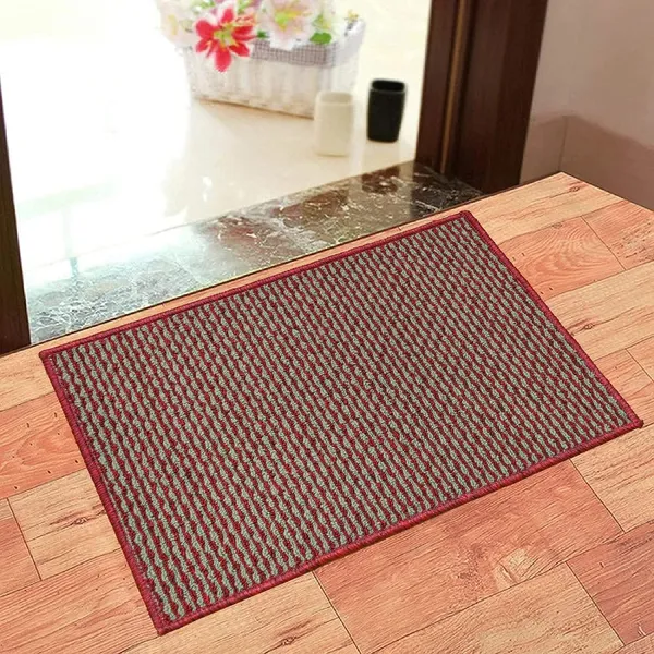 _Homes_Step_Confidently_and_Stylishly_with_Secure_Step_Premium_Venice_Anti-Skid_Gel_Backing_Tufted_Polypropylene_Door_Mat_for_Slippery_Floors_Size_-_40x60_CM,_Pack_of_2_Piece_(Red)