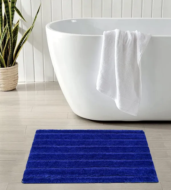 _Anti-Slip_Gel_Backing_Solid_Design_Paris_Microfiber_Bathroom_Rug_Bath_Mat_Size_-_40x60_CM,_for_Door,_Entrance_Way,_Mat_for_Floor,_Kitchen,_Tub,_Shower,_Pack_of_2_Piece_(Blue)