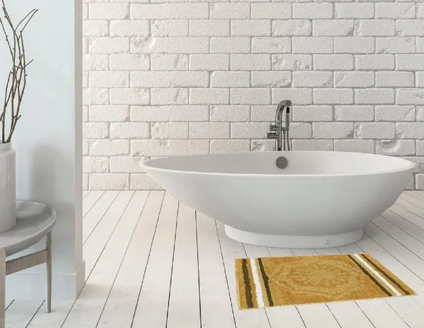 _Tufted_Mirage_Bath_Mat_Size_-_40x60_CM,_Geometric_Design_Non-Slip_Microfiber_Mat_for_Bathroom,_Floor,_Kitchen,_Living_Room,_Pack_of_1_Piece_-_Beige