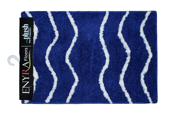 _Bath_Mat_Non-Slip_Gel_Backing_Waves_Design_Microfiber_Plush_Bath_Mat_Size_-_40x60_CM,_Floor_Mat,_Bathroom,_Door,_Entrance_Way,_Kitchen,_Pack_of_1_Piece,_Royal_Blue