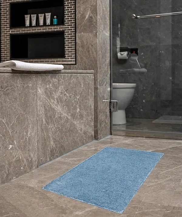 _Bath_Mat_Solid_Premia_Microfiber_Non-Slip_Gel_Backing_Tufted_Bathroom_Rug_Size_-_40x60_CM,_Floor_Mat,_Bathroom,_Door,_Entrance_Way,_Kitchen,_Pack_of_1_Piece,_Teal