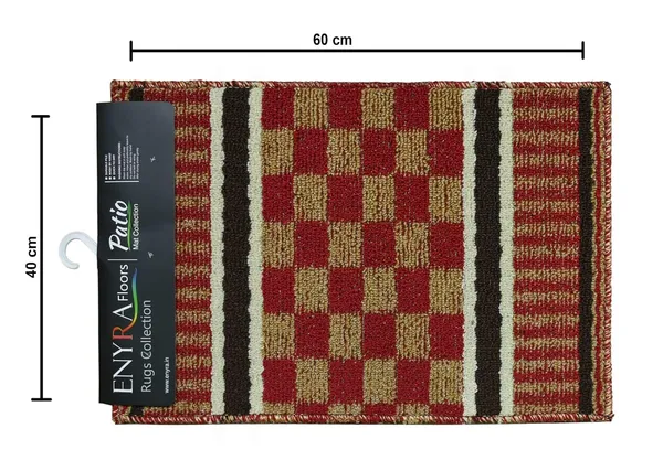 _Homes_Step_Confidently_and_Stylishly_with_Secure_Step_Premium_Patio_Anti-Skid_Gel_Backing_Tufted_Polypropylene_Door_Mat_for_Slippery_Floors_Size_-_40x60_CM,_Pack_of_1_Piece,_Red