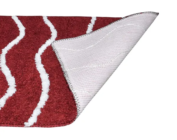 _Bath_Mat_Non-Slip_Gel_Backing_Waves_Design_Microfiber_Plush_Bath_Mat_Size_-_40x60_CM,_Floor_Mat,_Bathroom,_Door,_Entrance_Way,_Kitchen,_Pack_of_1_Piece,_Red