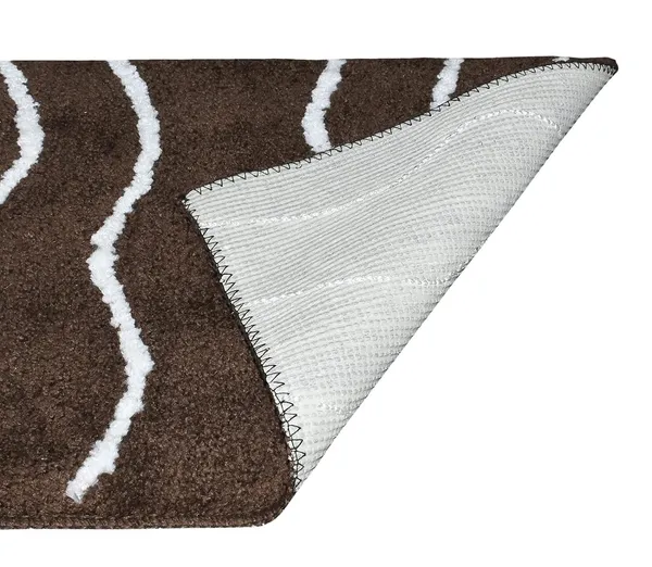 _Bath_Mat_Non-Slip_Gel_Backing_Waves_Design_Microfiber_Plush_Bath_Mat_Size_-_40x60_CM,_Floor_Mat,_Bathroom,_Door,_Entrance_Way,_Kitchen,_Pack_of_1_Piece,_Coffee