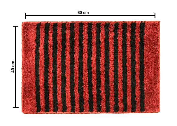 _Striped_Design_Anti-Skid_Gel_Backing_Mat_Microfiber_Relish_Bath_Mat_Size_-_40x60_CM,_Floor_Mat_Bathroom,_Door,_Entrance_Way,_Kitchen,_Pack_of_1_Piece,_Red