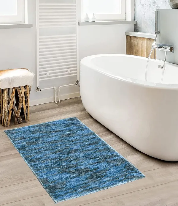 _Bath_Mat_Solid_Elyza_Microfiber_Non-Slip_Gel_Backing_Tufted_Bathroom_Rug_Size_-_40x60_CM,_Floor_Mat,_Bathroom,_Door,_Entrance_Way,_Kitchen,_Pack_of_1_Piece,_Blue