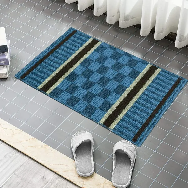 _Homes_Step_Confidently_and_Stylishly_with_Secure_Step_Premium_Patio_Anti-Skid_Gel_Backing_Tufted_Polypropylene_Door_Mat_for_Slippery_Floors_Size_-_40x60_CM,_Pack_of_1_Piece,_Blue
