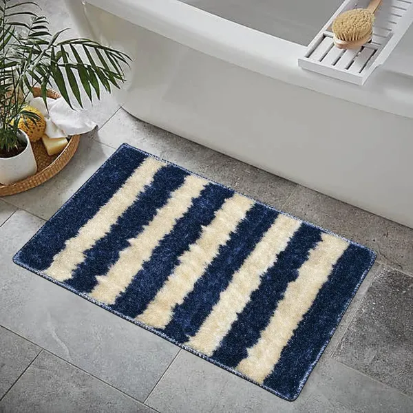 _Bath_Mat_Tufted_Microfiber_Bathroom_Rug_Montella_Floor_Mat_Size_-_40x60_CM,_Non-Slip_Gel_Backing_Mat_for_Bedroom,_Bathroom,_Entrance_Door,_Kitchen,_Office,_Pack_of_1_Piece_-_Blue