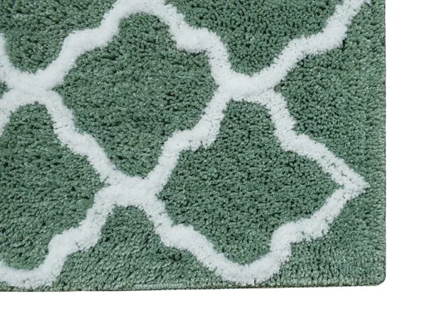 _Microfiber_Serene_Bath_Mat_Size_-_37x57_CM,_Non-Slip_Hot_Melt_Backing_Abstract_Design_Mat_for_Bathroom_Floor,_Door,_Kitchen,_Entrance_Way,_Bedroom_-_Pack_of_1_Piece,_Green