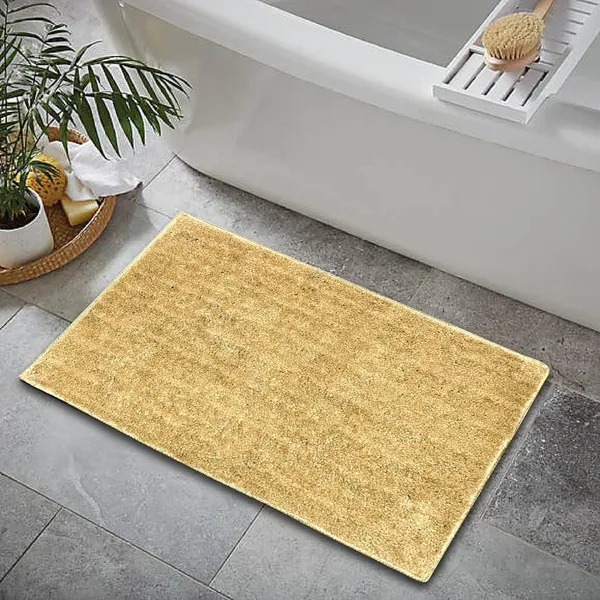 _Kitchen_Mat_for_Floor,_Foot_Mat_for_Home,_Floor_Mat,_Door_Mat_Non-Slip_Gel_Backing_Tufted_Microfiber_Charisma_Bath_Mat_Size_-_37x57CM,_Pack_of_1_Piece,_Gold