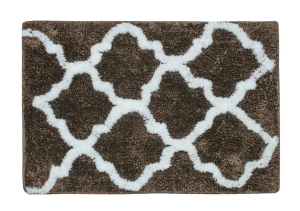 Bathroom_Door_Mat_2100_GSM_Microfiber_Tufted_Anti-Slip_Hot_Melt_Backing_Serene_Abstract_Design_Bath_Mat_Size_-_37x57_CM_Pack_of_1_Piece_-_Coffee