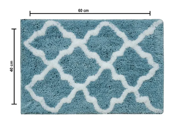 _Door_Mat_for_Home_Microfiber_Tufted_Bath_Mat_Non-Slip_Hot_Melt_Backing_Serene_Abstract_Design_Bath_Mat_Size_-_37x57_CM_Pack_of_1_Piece,_Teal