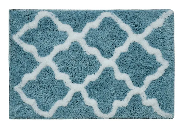 _Door_Mat_for_Home_Microfiber_Tufted_Bath_Mat_Non-Slip_Hot_Melt_Backing_Serene_Abstract_Design_Bath_Mat_Size_-_37x57_CM_Pack_of_1_Piece,_Teal