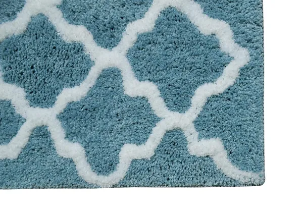 _Door_Mat_for_Home_Microfiber_Tufted_Bath_Mat_Non-Slip_Hot_Melt_Backing_Serene_Abstract_Design_Bath_Mat_Size_-_37x57_CM_Pack_of_1_Piece,_Teal