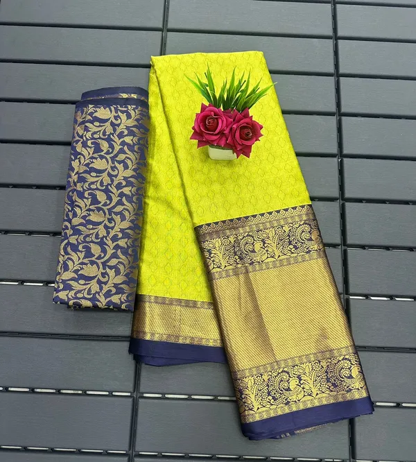 Lemon_Blue_Aquiliq_Printed_Self_Design_Kanjivaram_Pure_Silk_Saree__For_Women