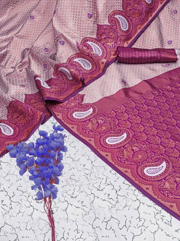 Sky_Purple_Aquiliq_Woven_Bollywood_Pure_Silk_Saree_For_Women