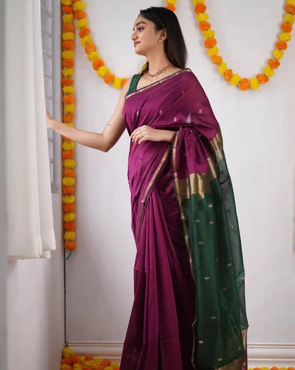 Pink_Green_Aquiliq_Woven_Bollywood_Chanderi_Saree_For_Women