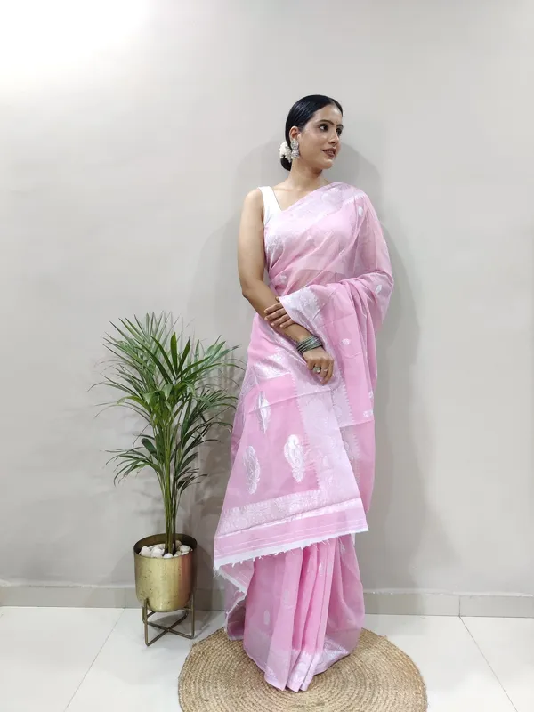 Baby_Pink_Aquiliq_Woven_Baluchari_Chanderi_Saree__For_Women