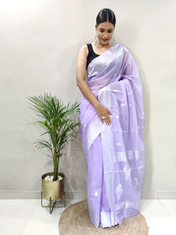 Lovendor_Aquiliq_Woven_Baluchari_Chanderi_Saree__For_Women