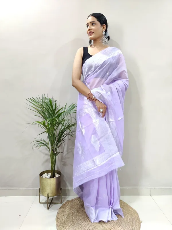 Lovendor_Aquiliq_Woven_Baluchari_Chanderi_Saree__For_Women
