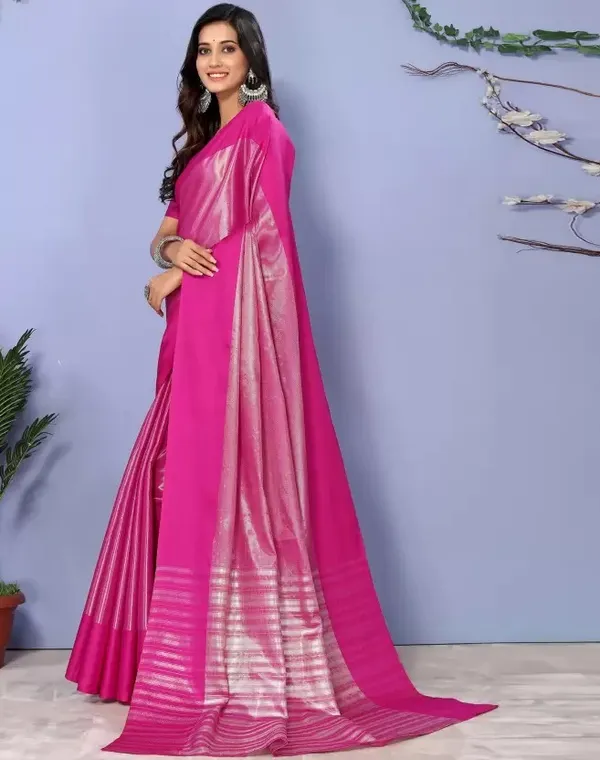 Pink_Aquiliq_Solid/Plain_Kanjivaram_Pure_Silk_Saree_For_Women