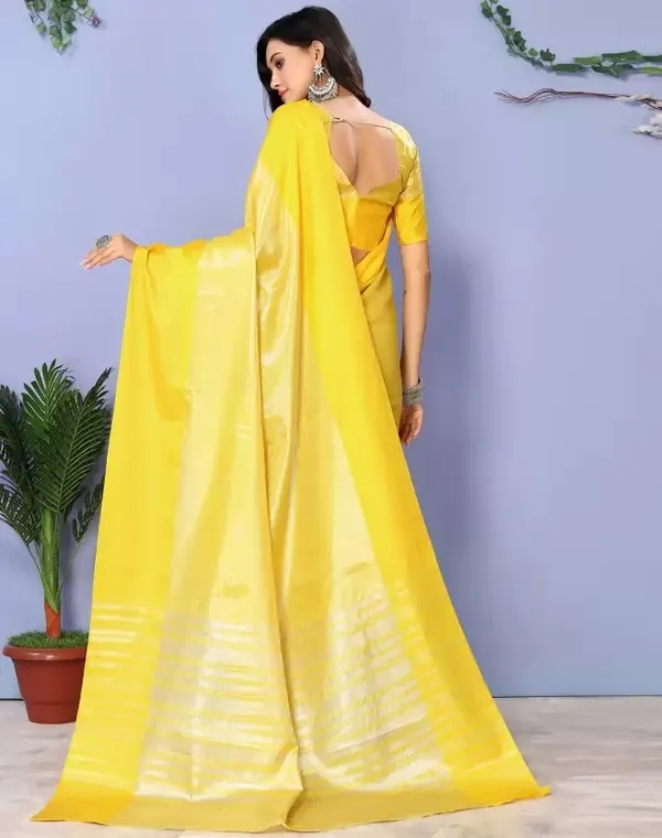 Yellow_Aquiliq_Solid/Plain_Kanjivaram_Pure_Silk_Saree_For_Women
