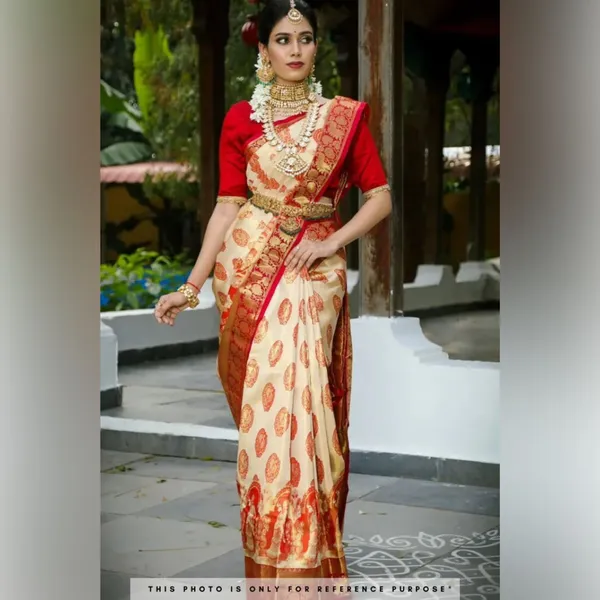 Multicolor_Pure_Kanjivaram_Silk_Saree_With_Brocade_Blouse_For_Women