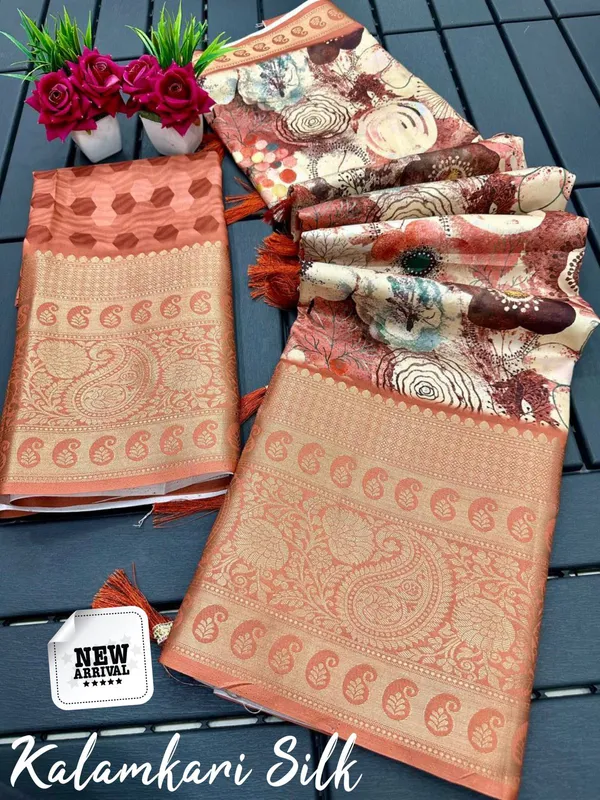 Multicolor_Premium_Kalamkari_Silk_And_Digital_Print_Saree_For_Women