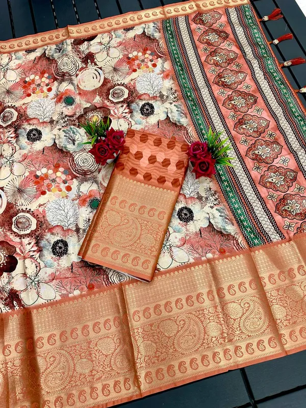 Multicolor_Premium_Kalamkari_Silk_And_Digital_Print_Saree_For_Women