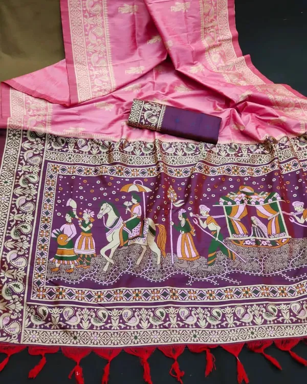 Pink_Pure_Kanjivaram_Silk_Saree_With_Brocade_Blouse_For_Women