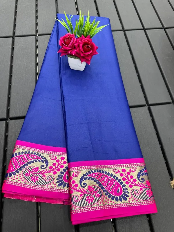 Blue_Pink_Aquiliq_Woven_Handloom_Pure_Cotton_Muslin_Saree_For_Women