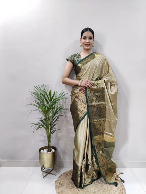 Chiku_Green_Aquiliq_Woven_Bollywood_Cotton_Silk_Saree_For_Women