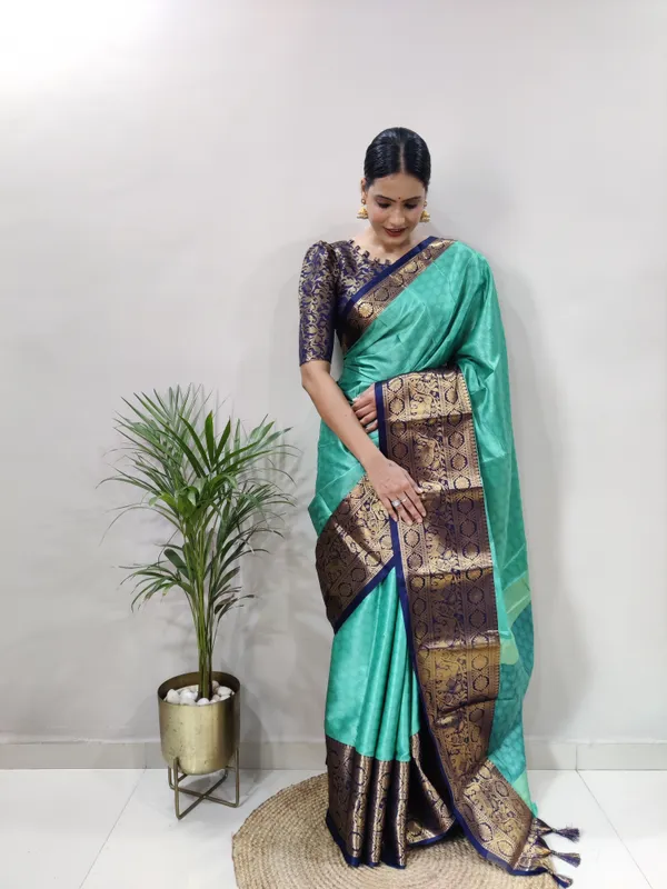 Rama_Aquiliq_Woven_Bollywood_Cotton_Silk_Saree_For_Women