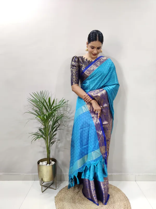 Sky_Blue_Aquiliq_Woven_Bollywood_Cotton_Silk_Saree_For_Women