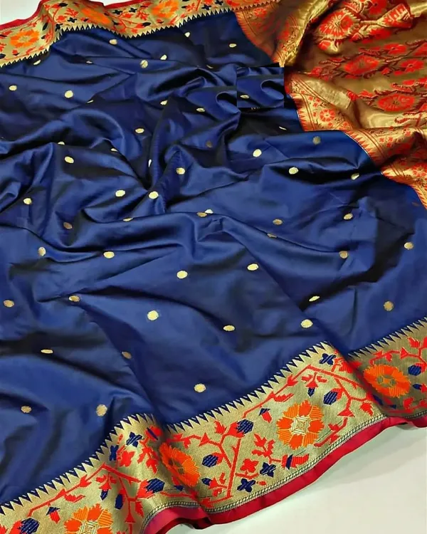 Blue_Soft_Pethani__Silk_Saree_With_Zari__Design_Weawing_Pallu_For_Women