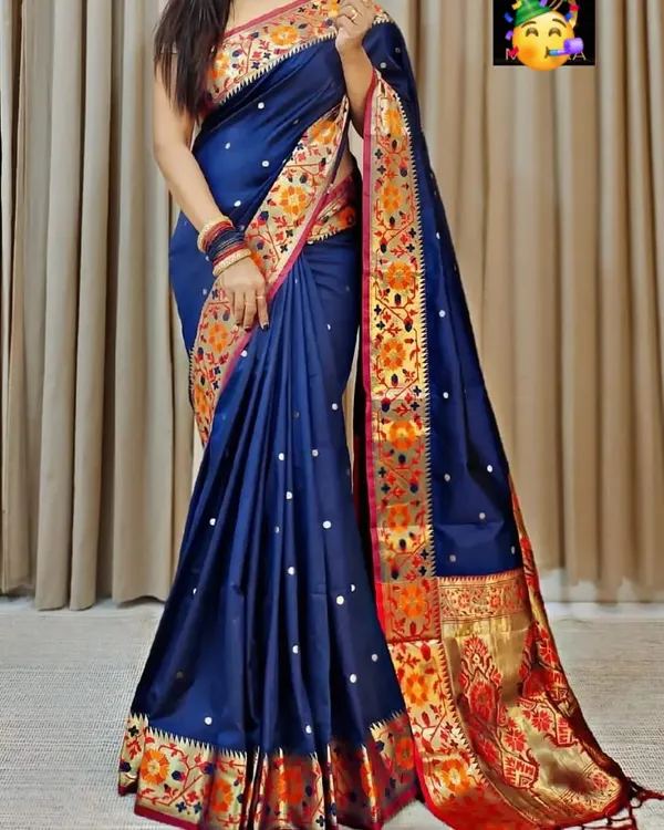 Blue_Soft_Pethani__Silk_Saree_With_Zari__Design_Weawing_Pallu_For_Women