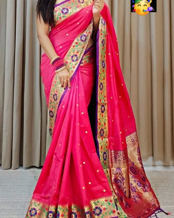 Pink_Soft_Pethani__Silk_Saree_With_Zari__Design_Weawing_Pallu_For_Women