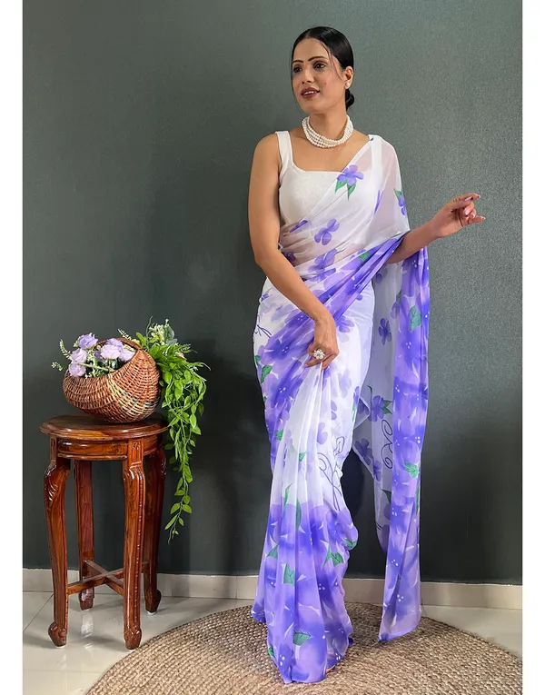 Lovendor_Ready_To_Wear_Pure_Georgette_Printed_Saree_For_Women