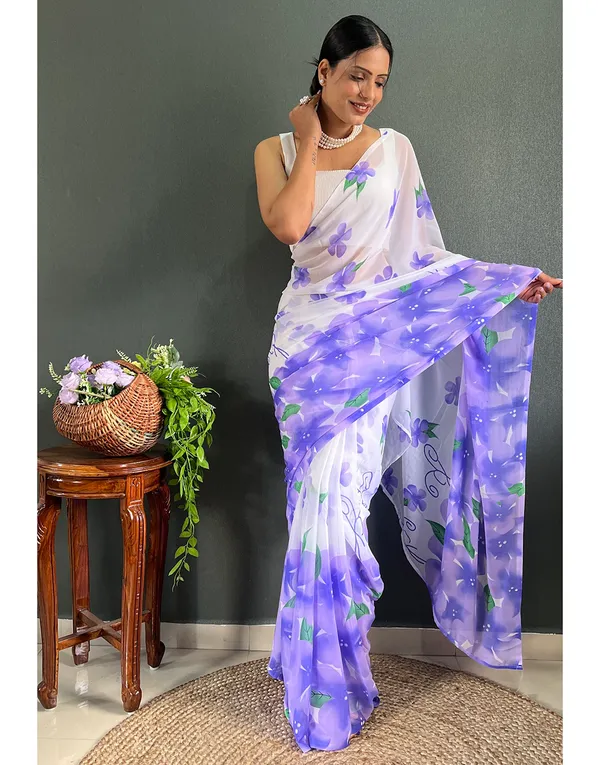 Lovendor_Ready_To_Wear_Pure_Georgette_Printed_Saree_For_Women