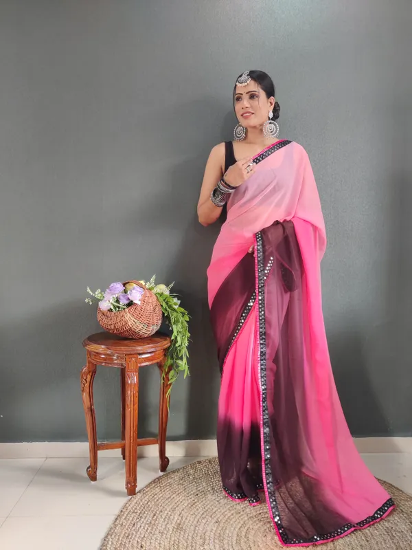 Pink_Pure_Georgette_Two_Shad_Saree_With_Lace_Border_For_Women