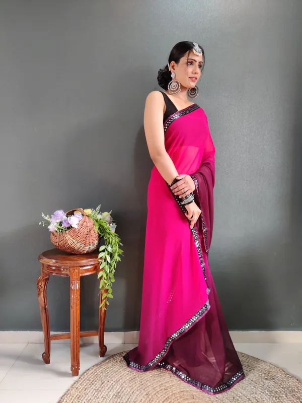 Purple_Pure_Georgette_Two_Shad_Saree_With_Lace_Border_For_Women