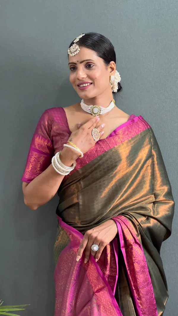 Mahendi_Pink_Ready_To_Wear_Pure_Kanchipuram_Silk_Saree_With_Blouse_Piece_For_Women