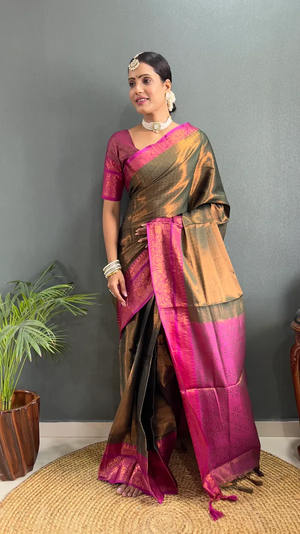 Mahendi_Pink_Ready_To_Wear_Pure_Kanchipuram_Silk_Saree_With_Blouse_Piece_For_Women