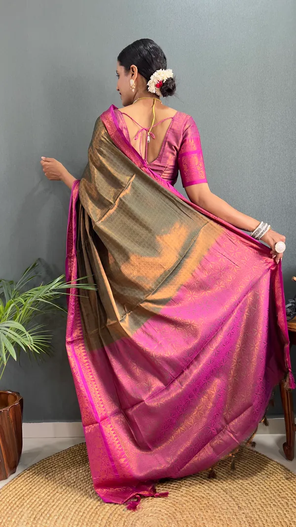 Mahendi_Pink_Ready_To_Wear_Pure_Kanchipuram_Silk_Saree_With_Blouse_Piece_For_Women